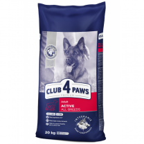 CLUB 4 PAWS Premium pre dospelých psov s vysokou aktivitou 20 kg (9818)
