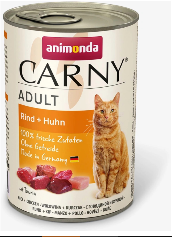 Animonda pre mačky Carny  hovädzie a kura 6 x 400 g